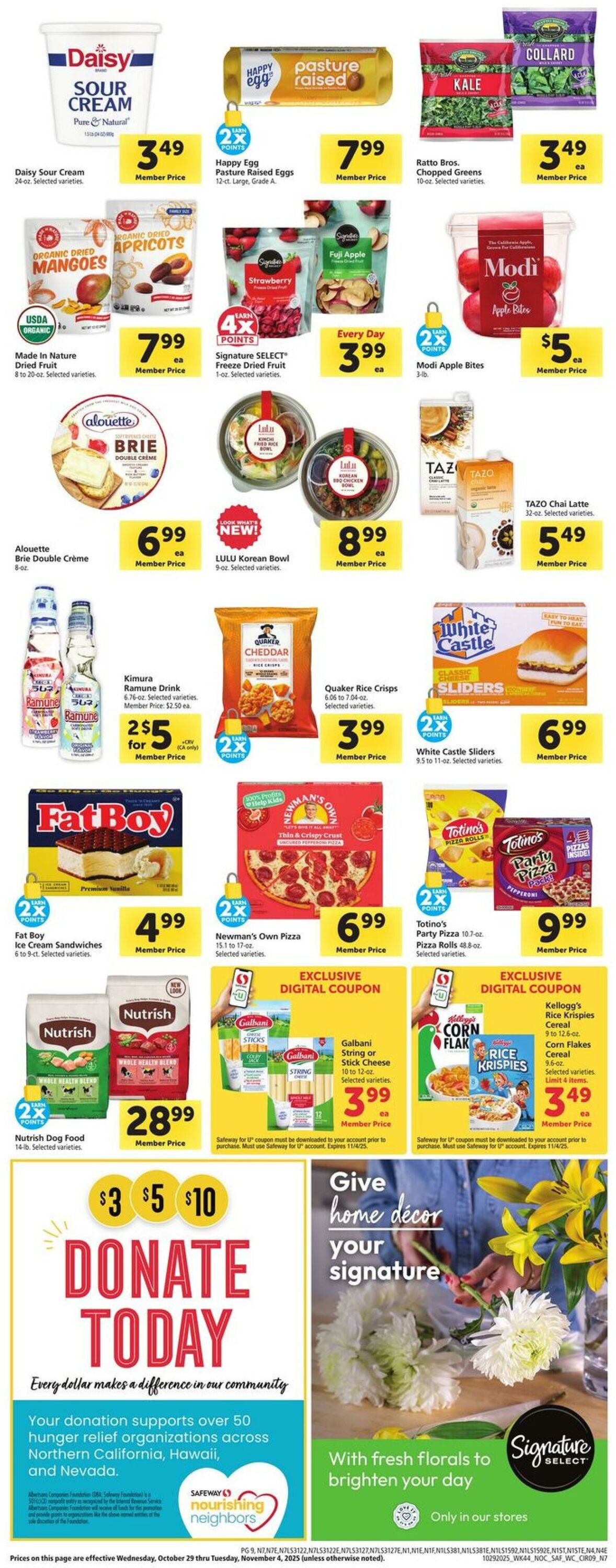 Weekly ad Safeway 10/29/2025 - 11/04/2025