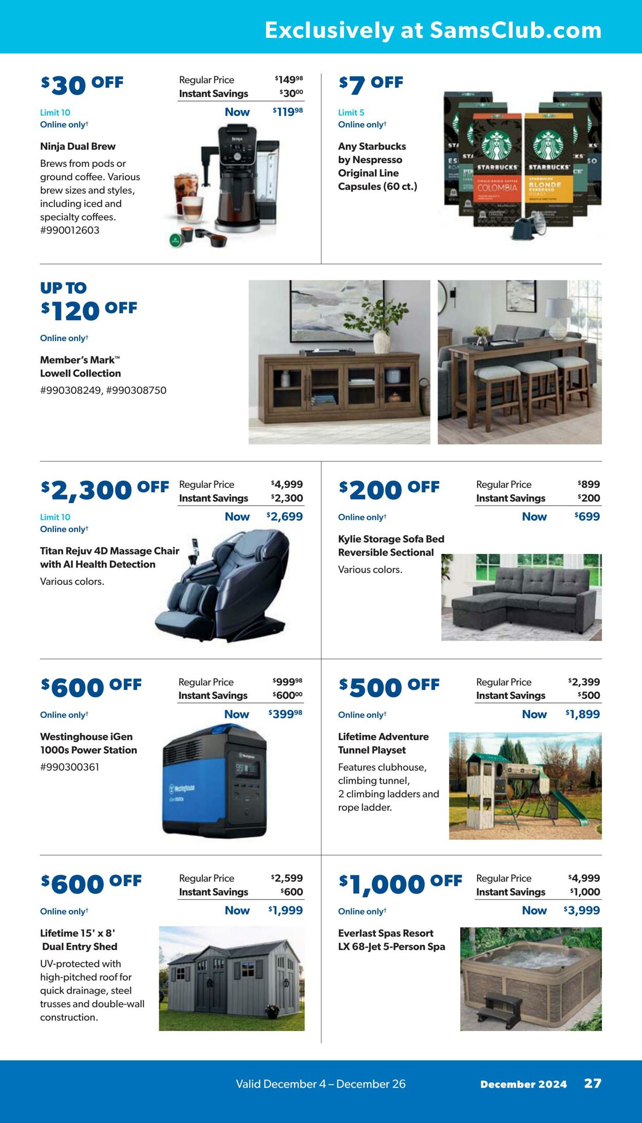 Weekly ad Sam's Club 12/04/2024 - 12/26/2024