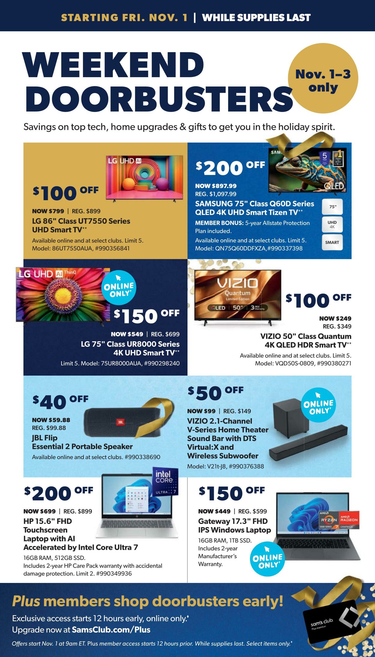 Weekly ad Sam's Club 10/30/2024 - 12/01/2024