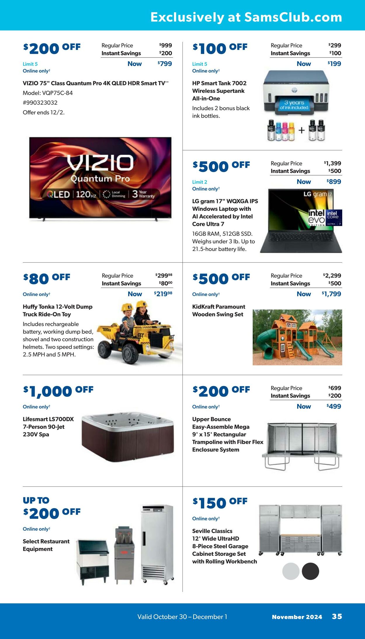 Weekly ad Sam's Club 10/30/2024 - 12/01/2024