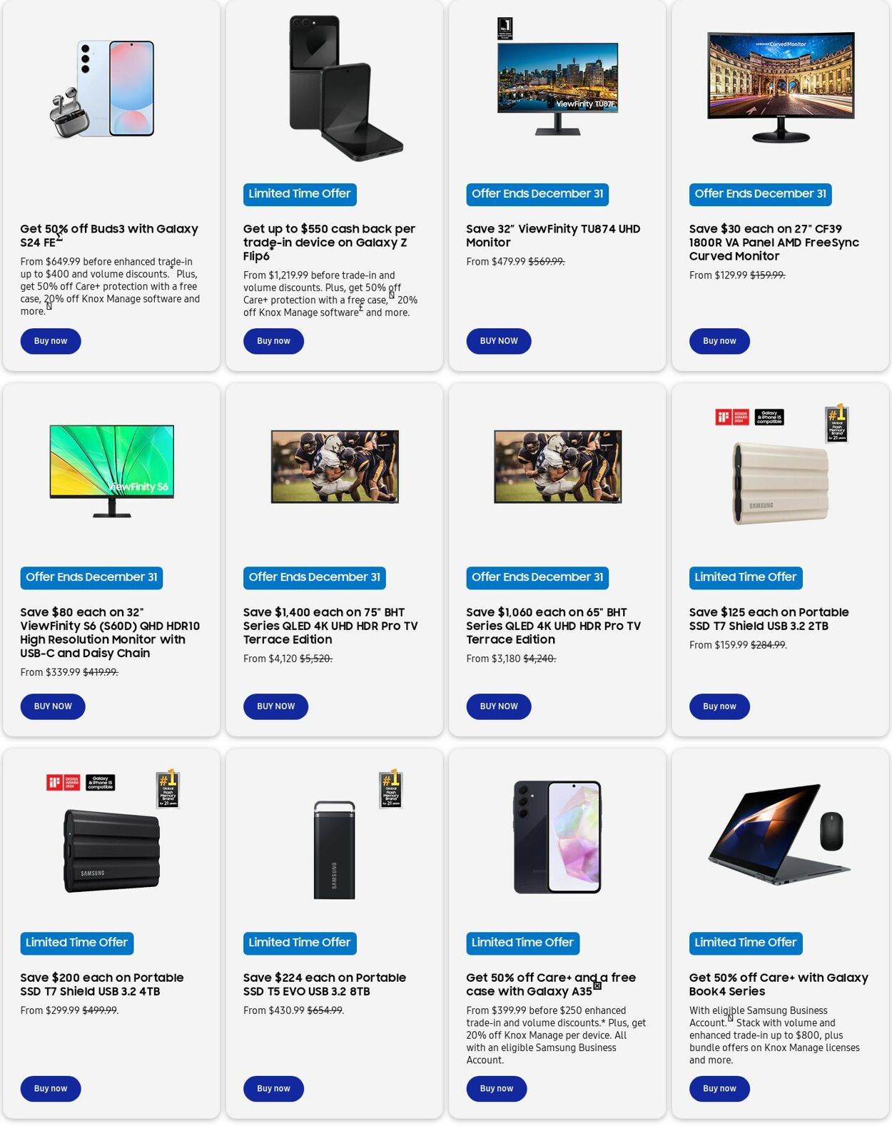 Weekly ad Samsung 01/01/2025 - 01/31/2025