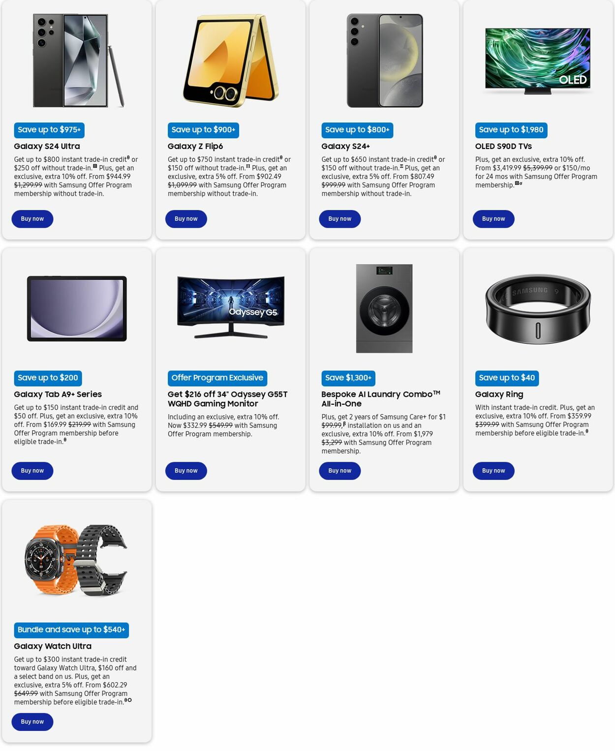 Weekly ad Samsung 01/01/2025 - 01/31/2025