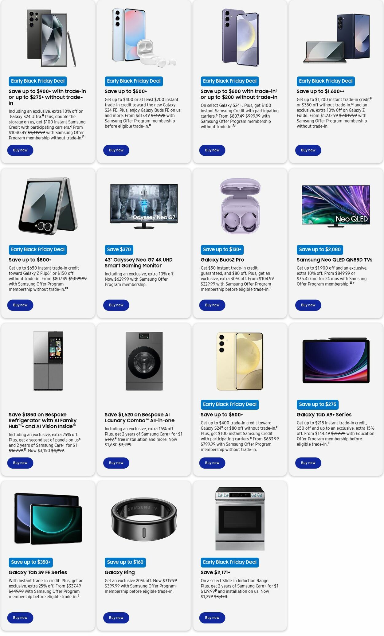 Weekly ad Samsung 11/01/2024 - 11/30/2024