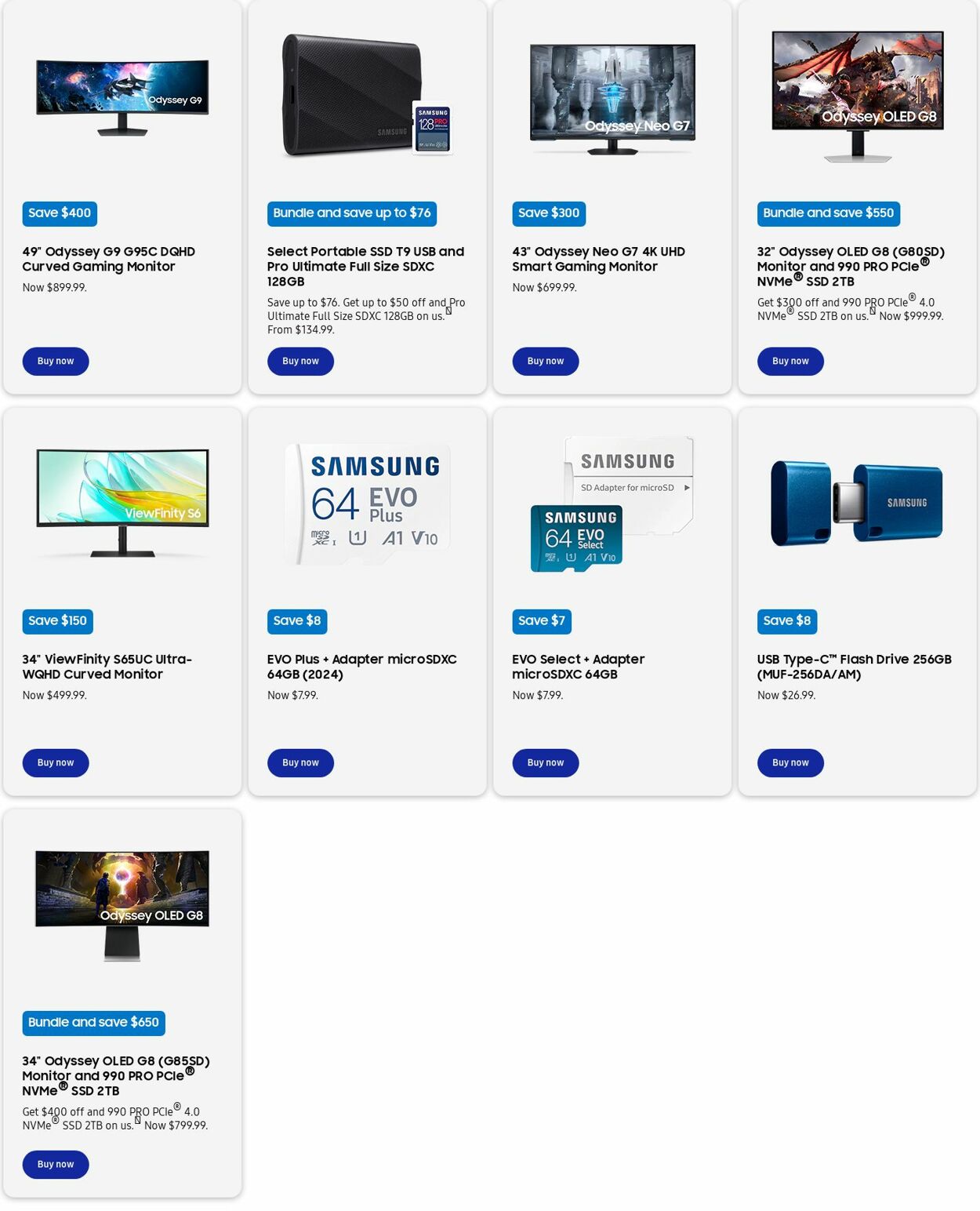 Weekly ad Samsung 11/01/2024 - 11/30/2024