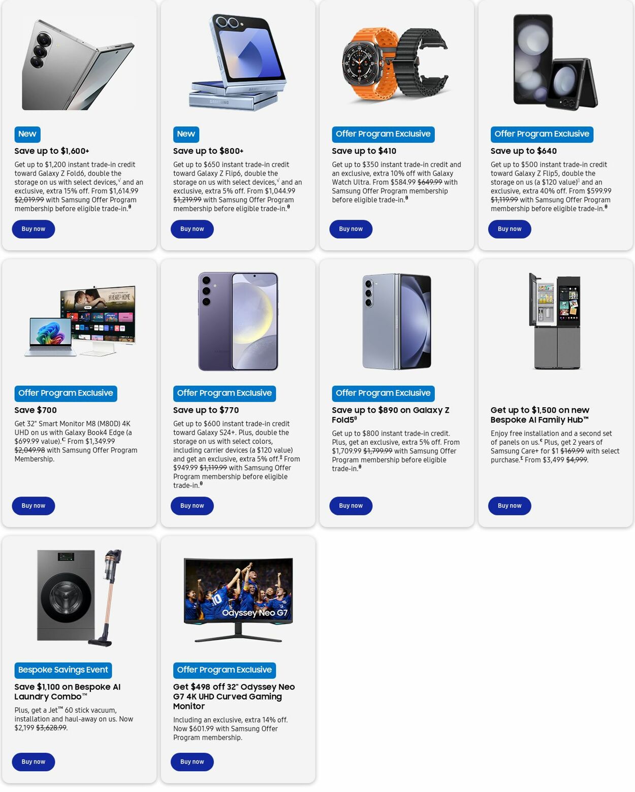 Weekly ad Samsung 08/01/2024 - 08/31/2024