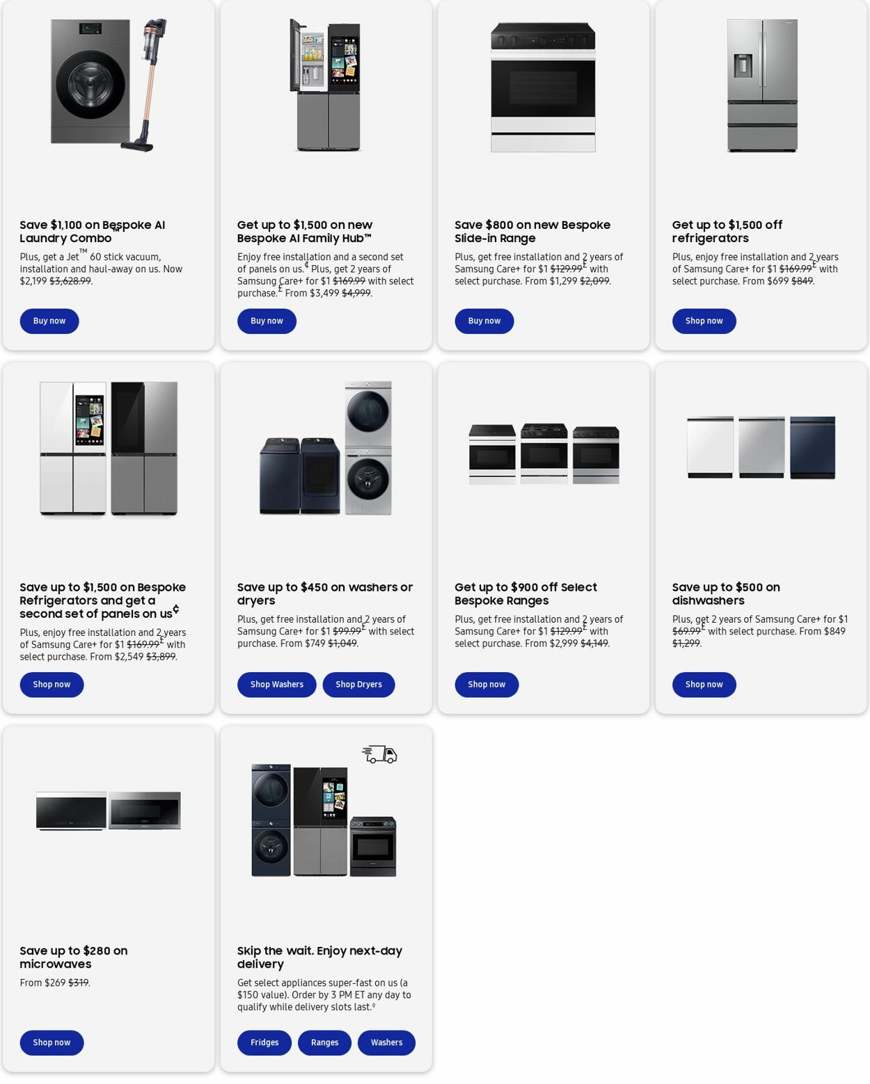 Weekly ad Samsung 08/01/2024 - 08/31/2024