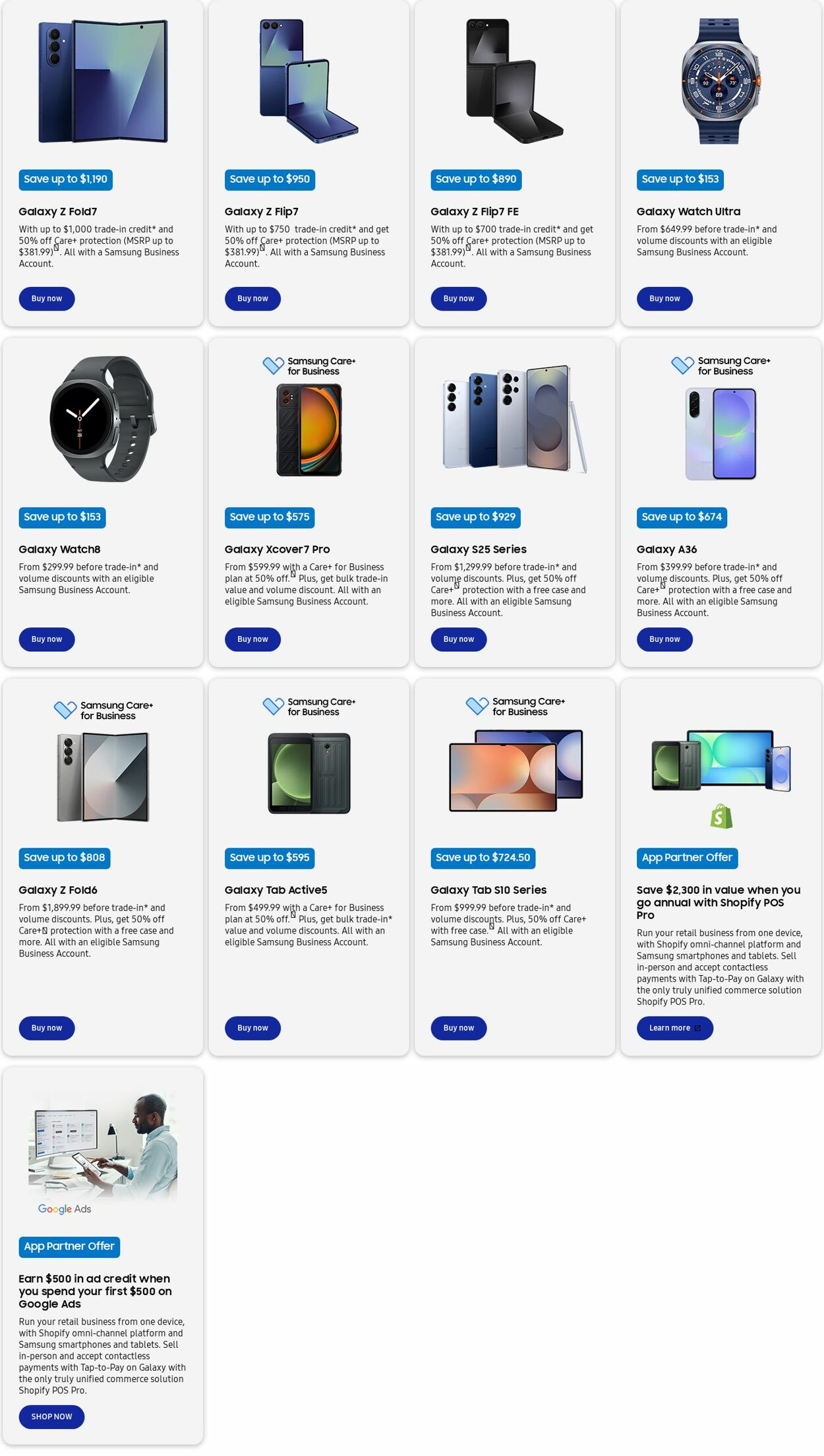 Weekly ad Samsung 08/01/2025 - 08/31/2025