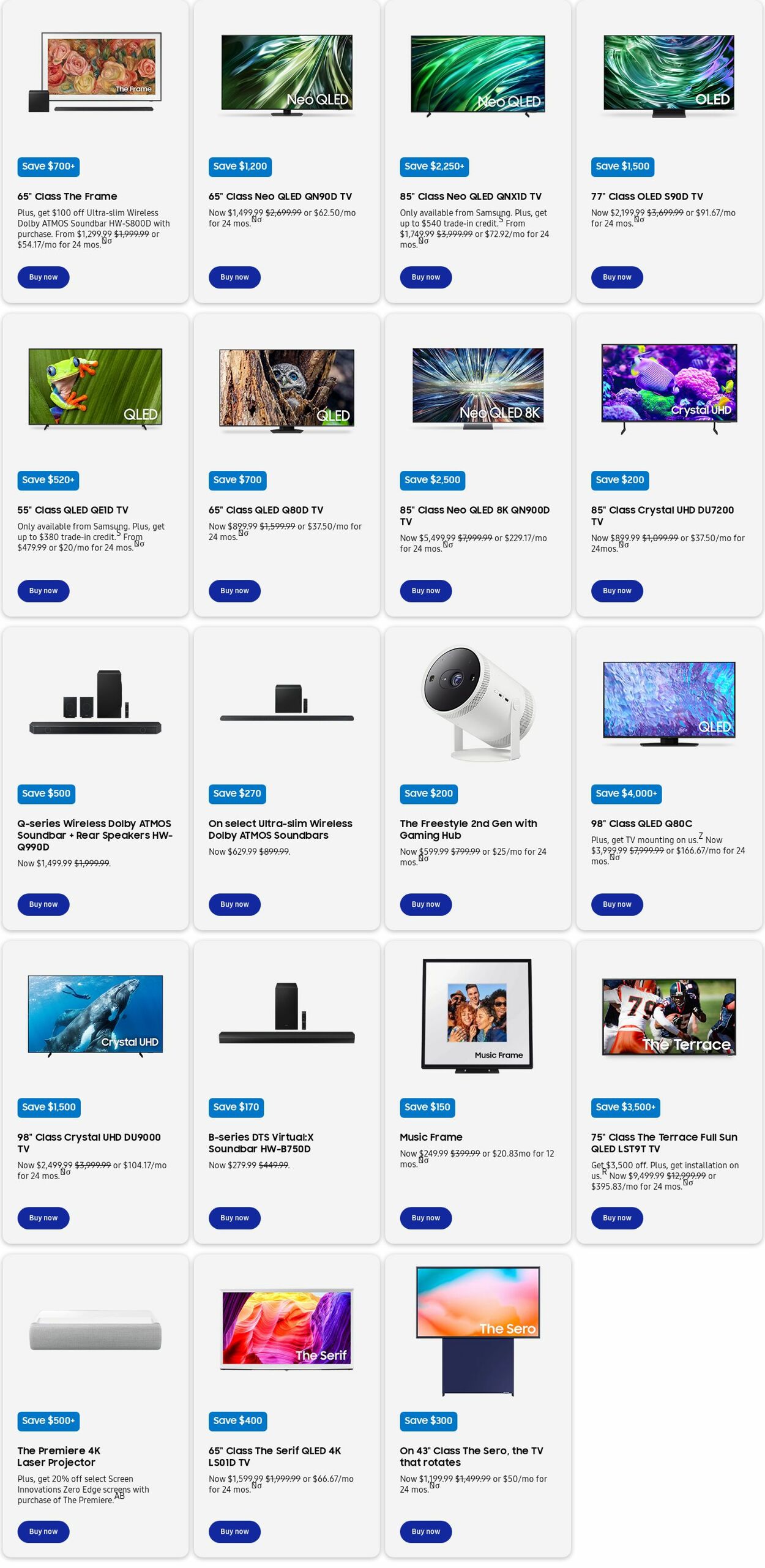 Weekly ad Samsung 12/01/2024 - 12/31/2024