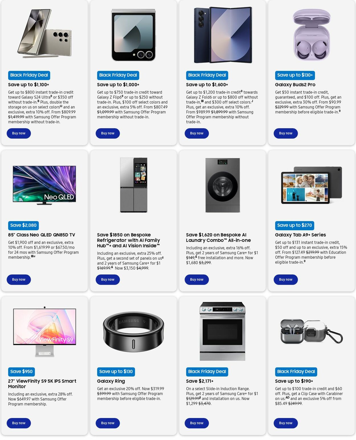 Weekly ad Samsung 12/01/2024 - 12/31/2024