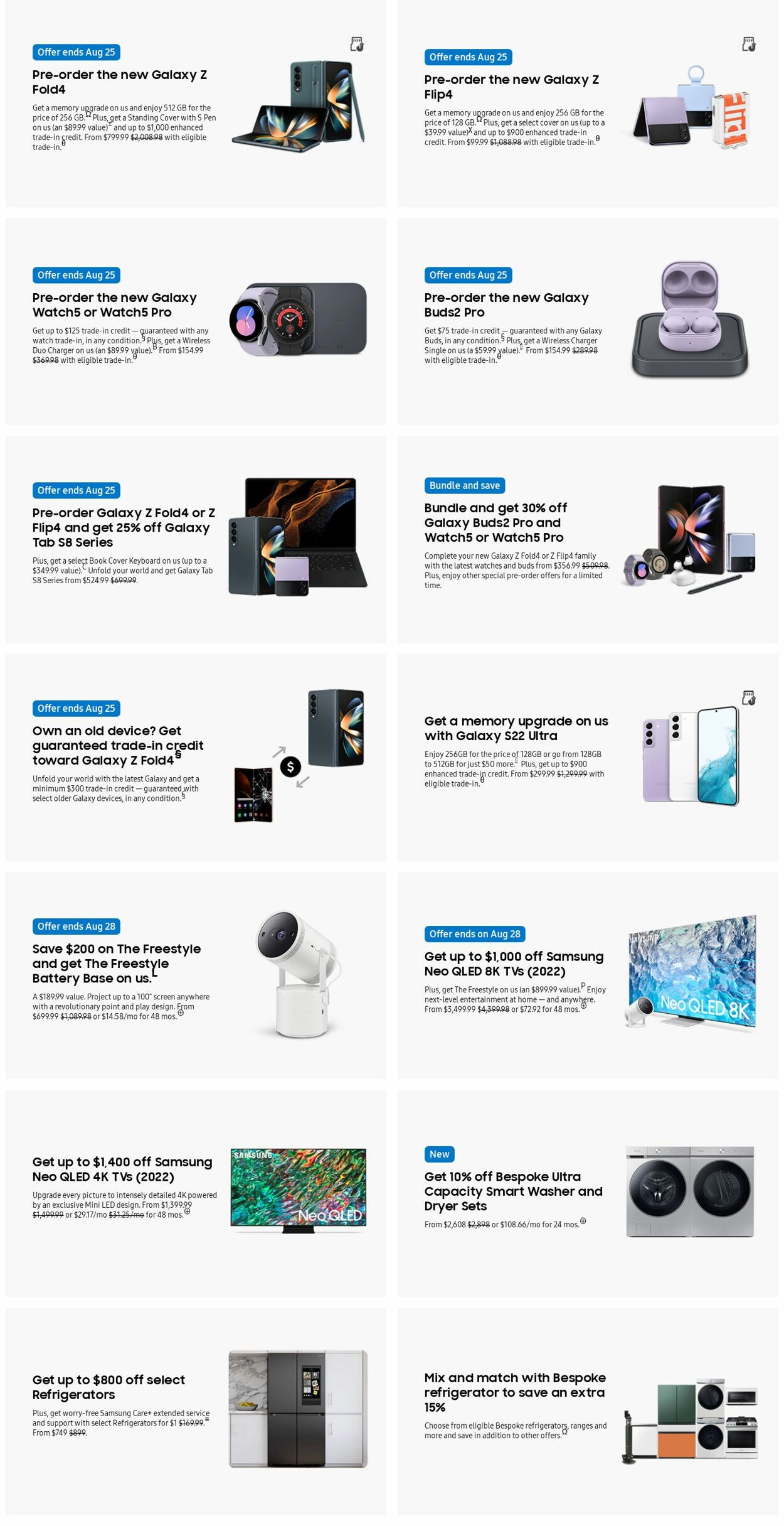Weekly ad Samsung 08/22/2022 - 08/31/2022
