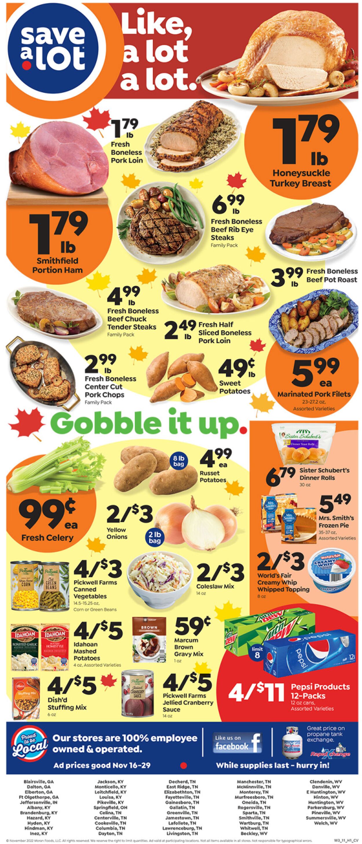 Weekly ad Save a Lot 11/16/2022 - 11/29/2022
