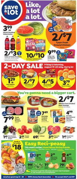 Weekly ad Save a Lot 08/14/2022-08/20/2022