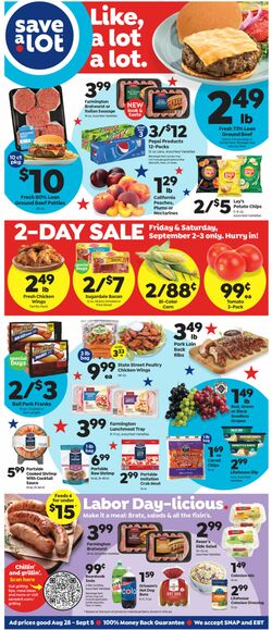 Weekly ad Save a Lot 08/28/2022-09/05/2022
