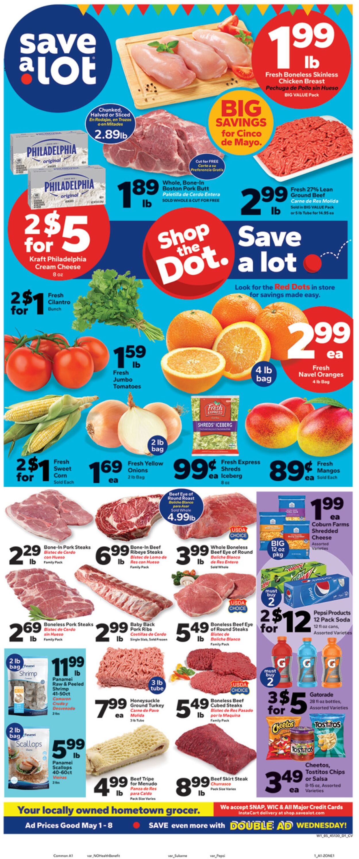 Weekly ad Save a Lot 05/01/2024 - 05/08/2024