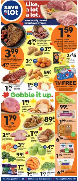 Weekly ad Save a Lot 11/16/2022-11/24/2022