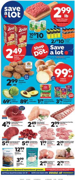 Weekly ad Save a Lot 11/24/2023 - 11/29/2023