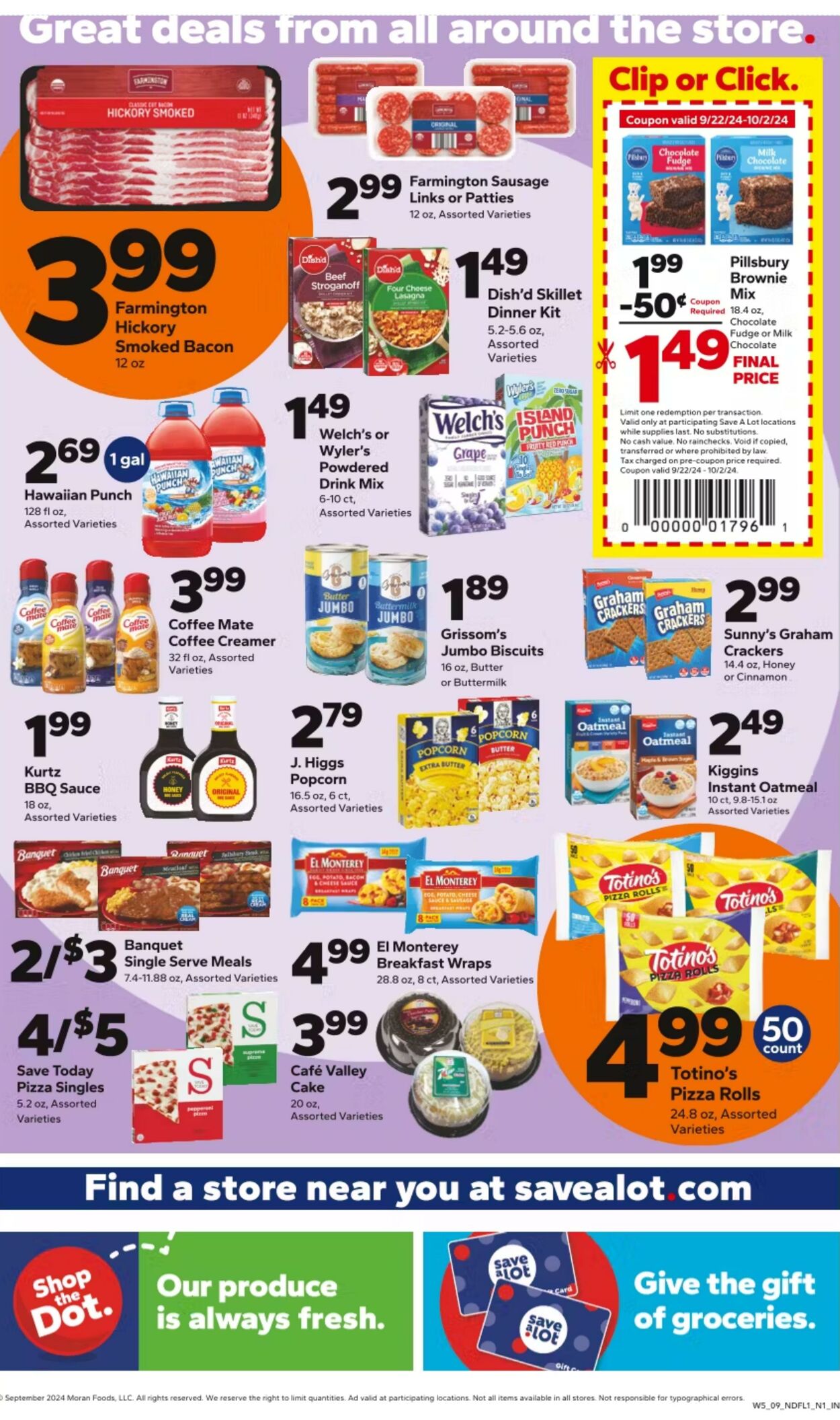 Weekly ad Save a Lot 09/26/2024 - 10/02/2024