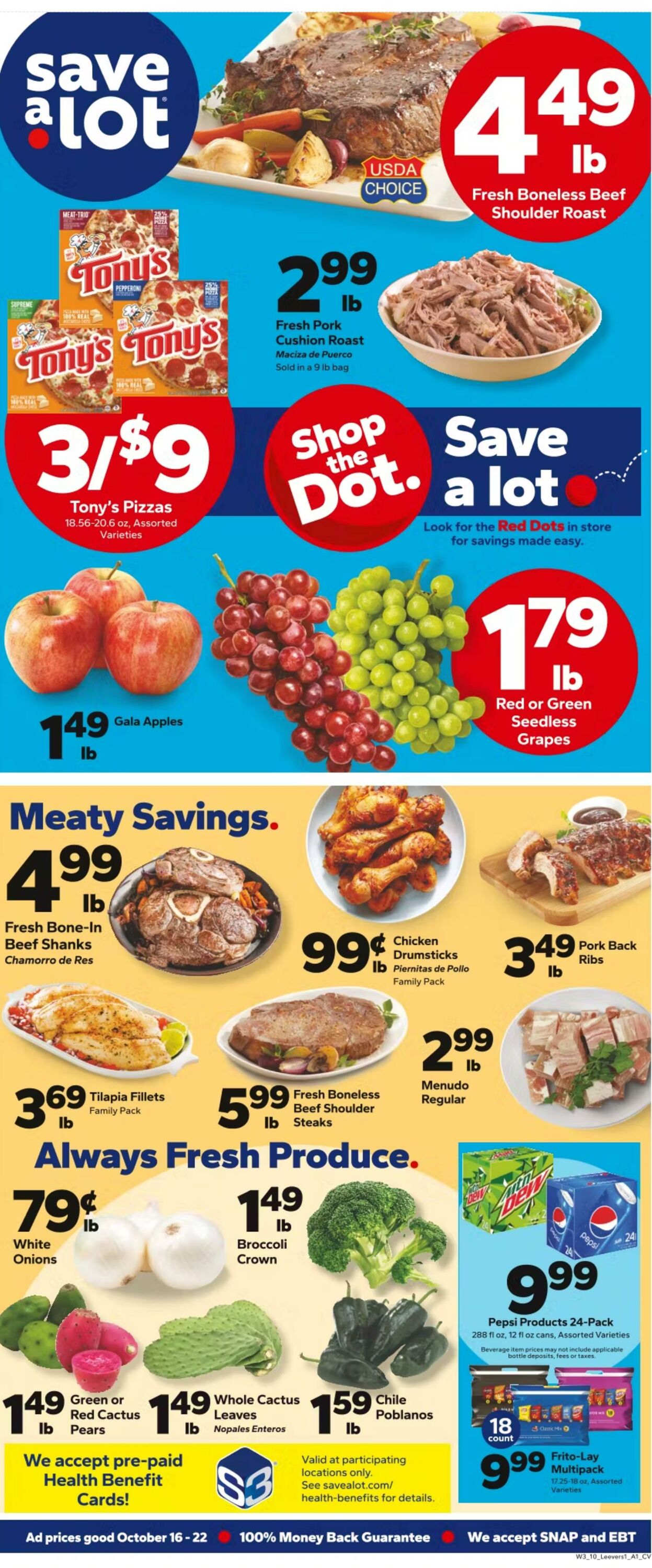 Weekly ad Save a Lot 10/16/2024 - 10/23/2024