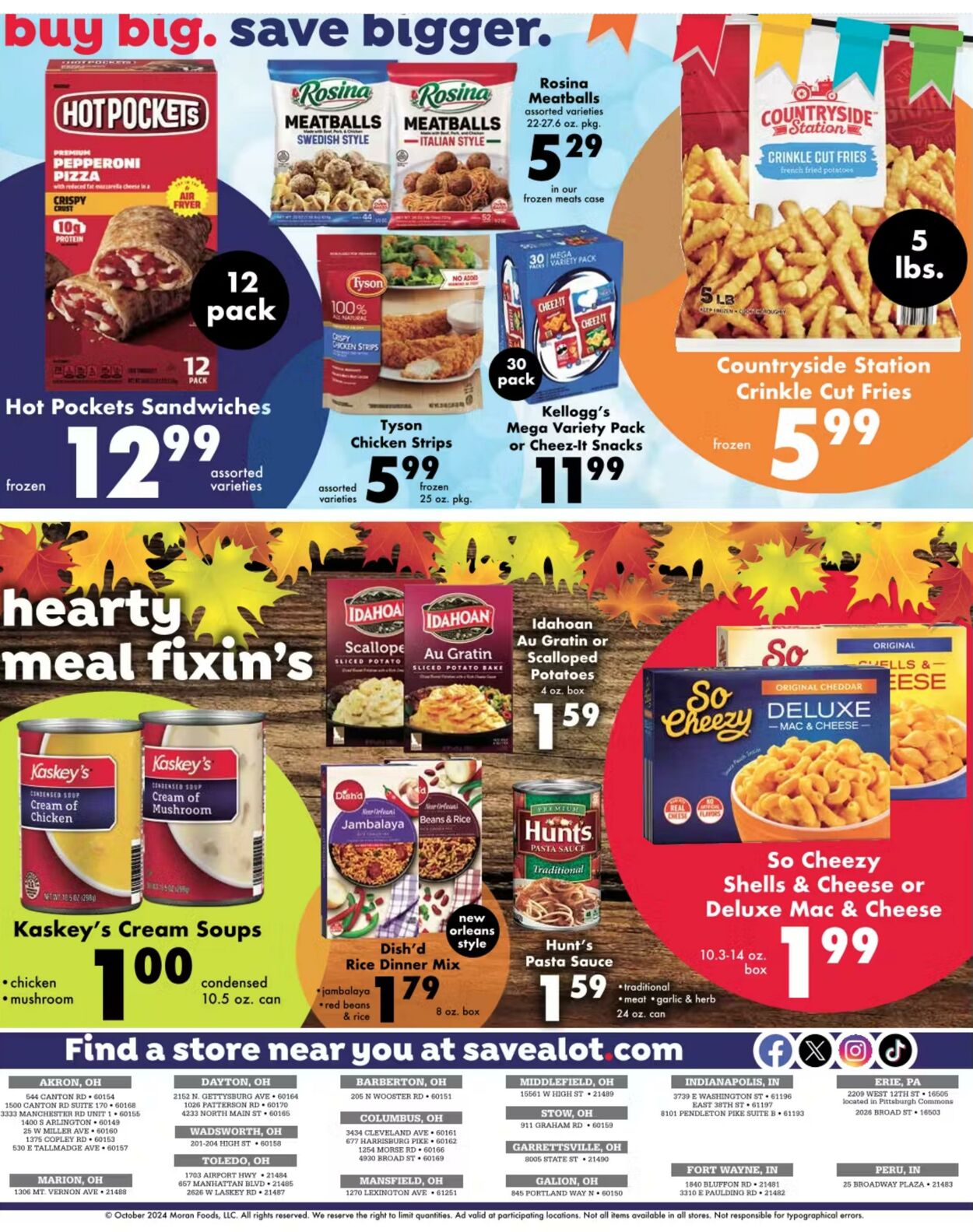 Weekly ad Save a Lot 10/02/2024 - 10/16/2024