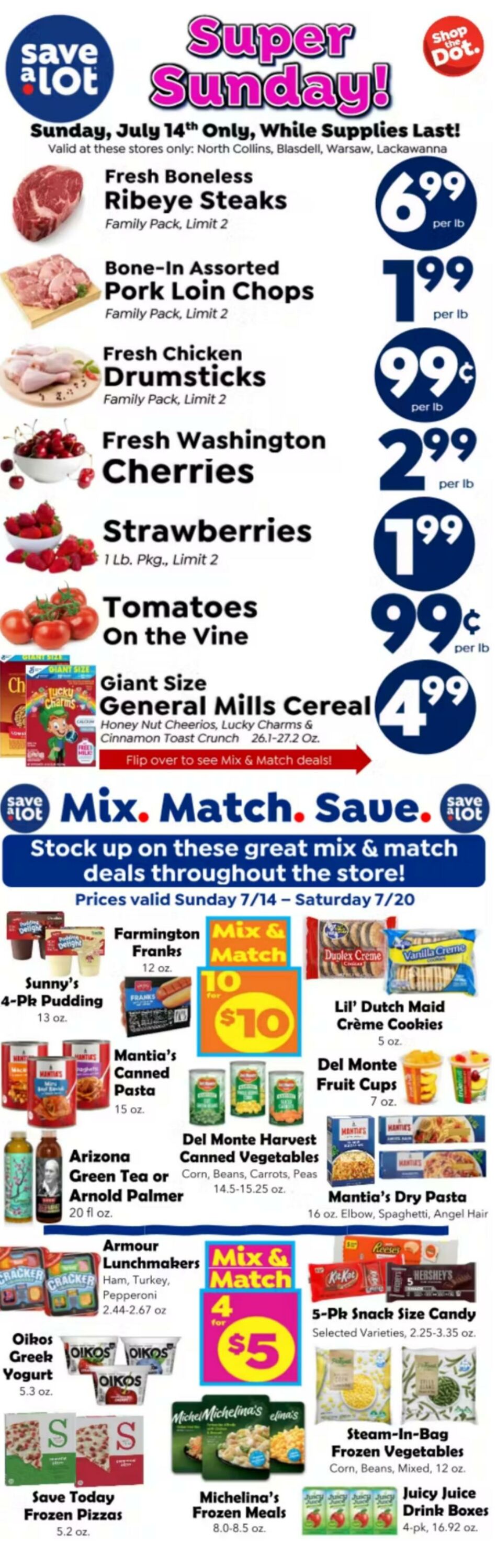 Weekly ad Save a Lot 07/08/2024 - 07/11/2024