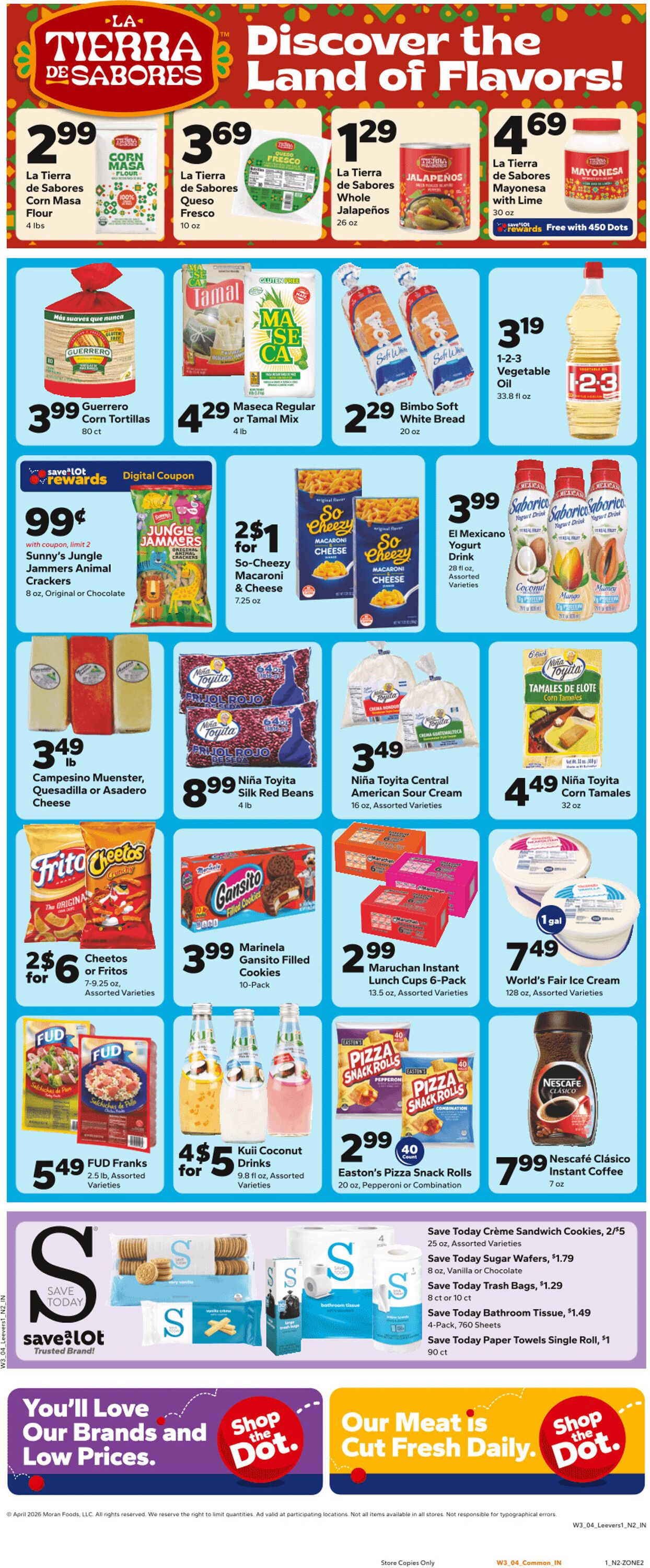 Weekly ad Save a Lot 04/15/2026 - 04/21/2026
