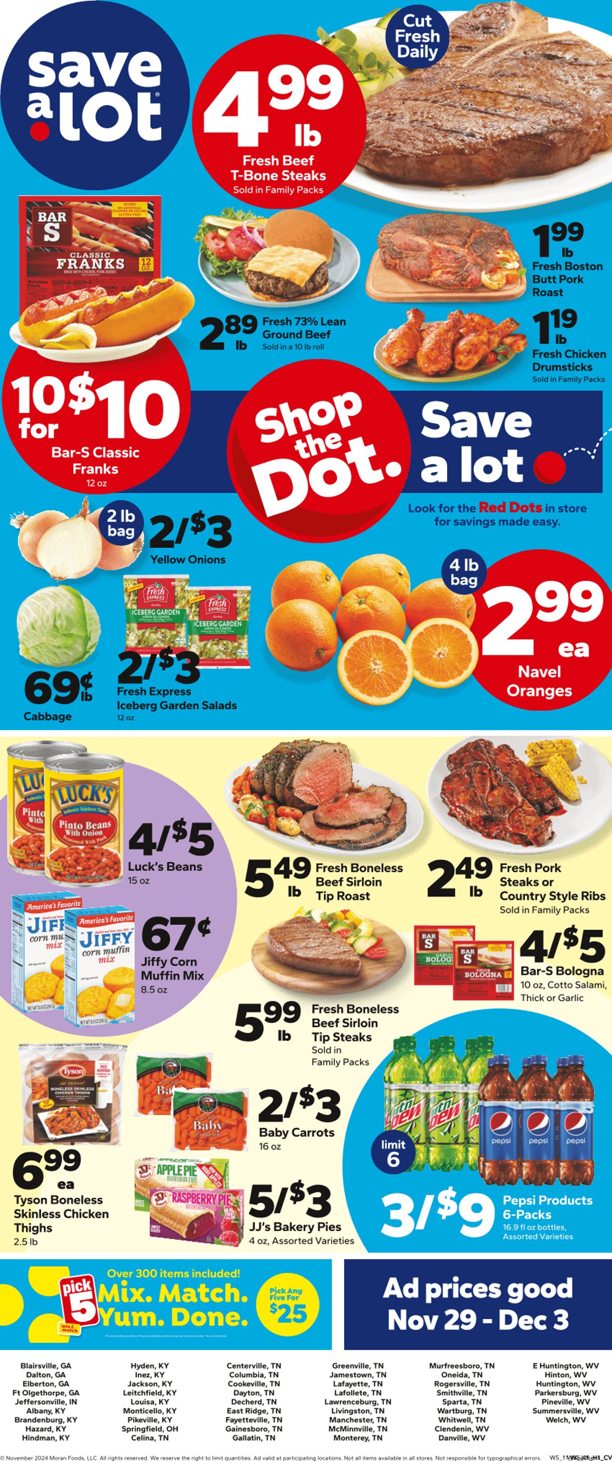 Weekly ad Save a Lot 11/29/2024 - 12/03/2024