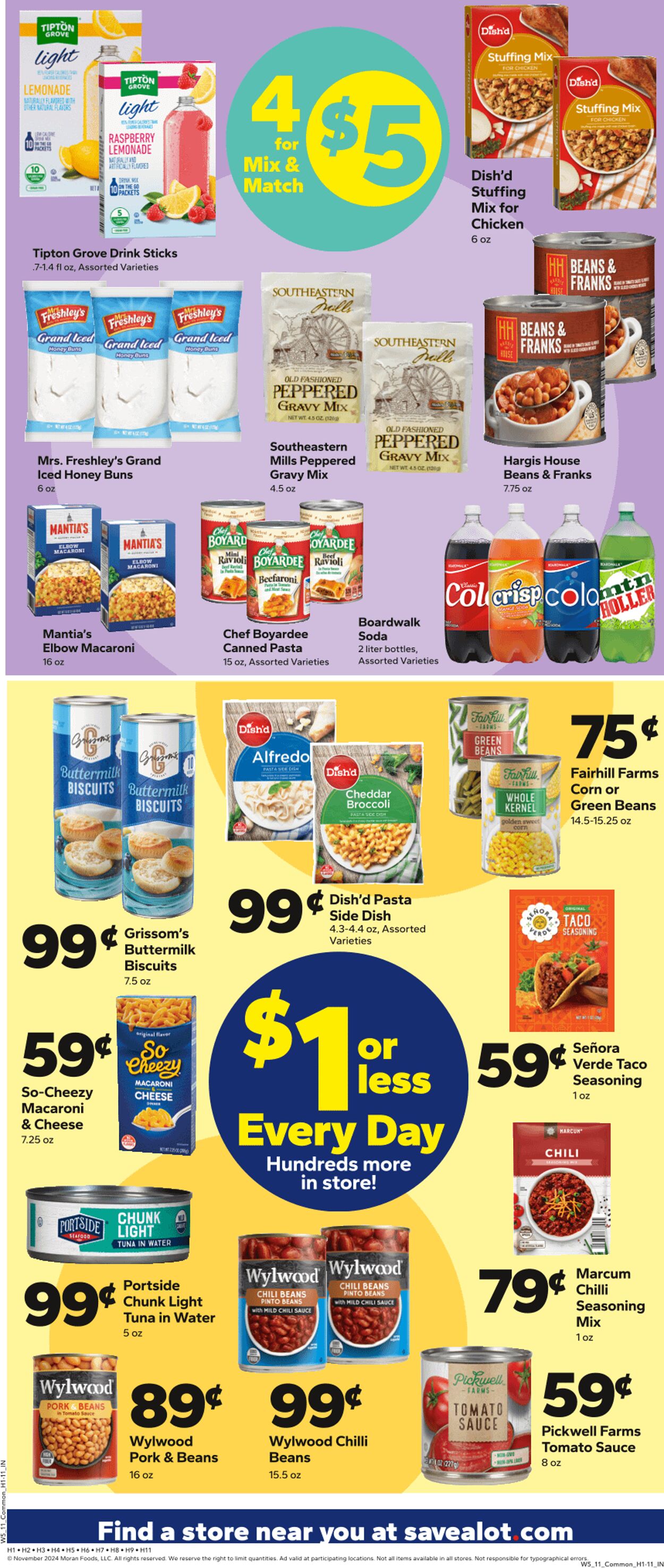 Weekly ad Save a Lot 11/29/2024 - 12/03/2024