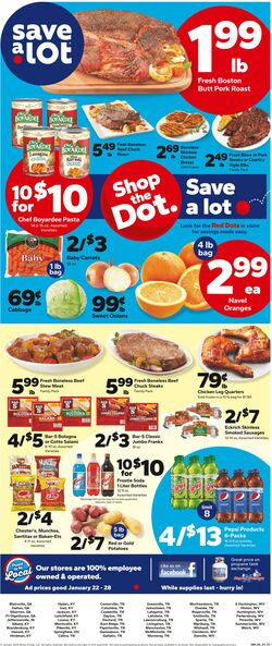 Weekly ad Save a Lot 01/01/2025 - 01/07/2025