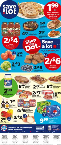 Weekly ad Save a Lot 01/08/2025 - 01/14/2025