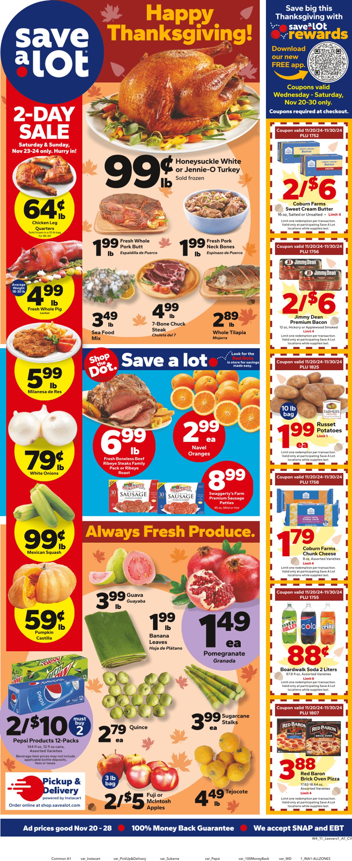 Weekly ad Save a Lot 11/20/2024 - 11/28/2024