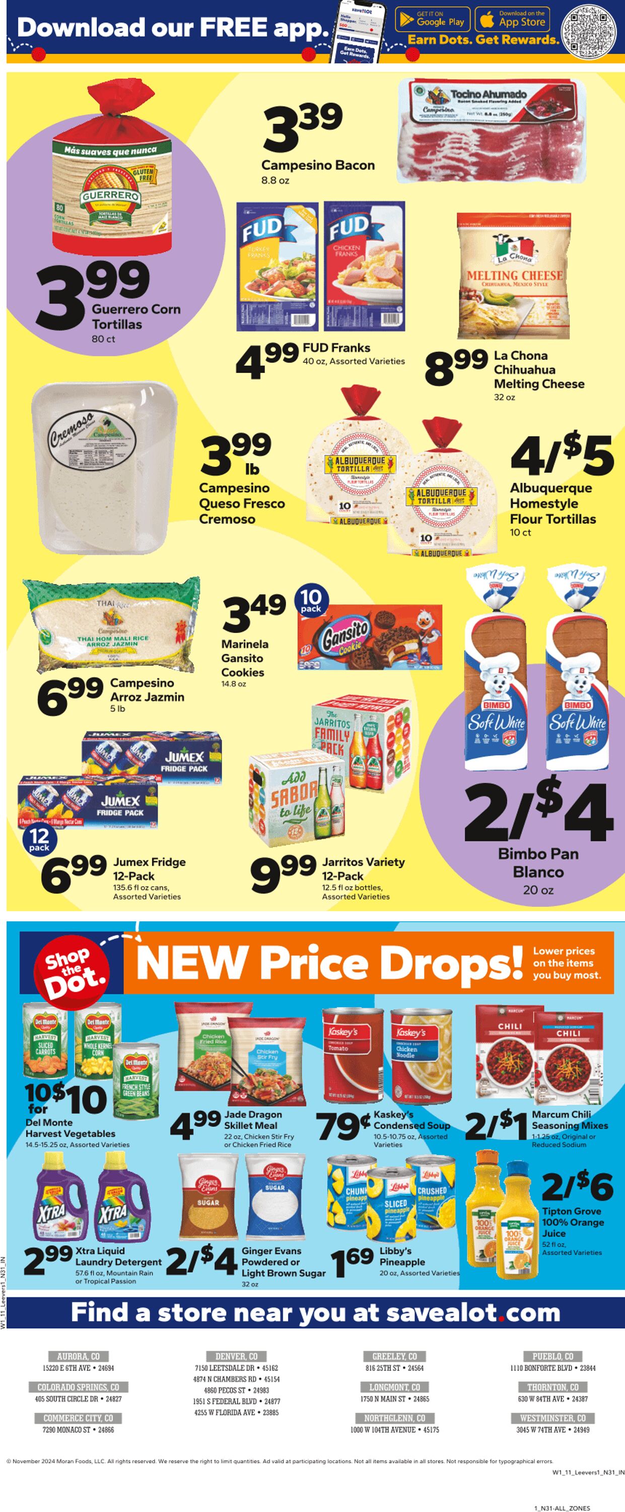 Weekly ad Save a Lot 10/30/2024 - 11/05/2024