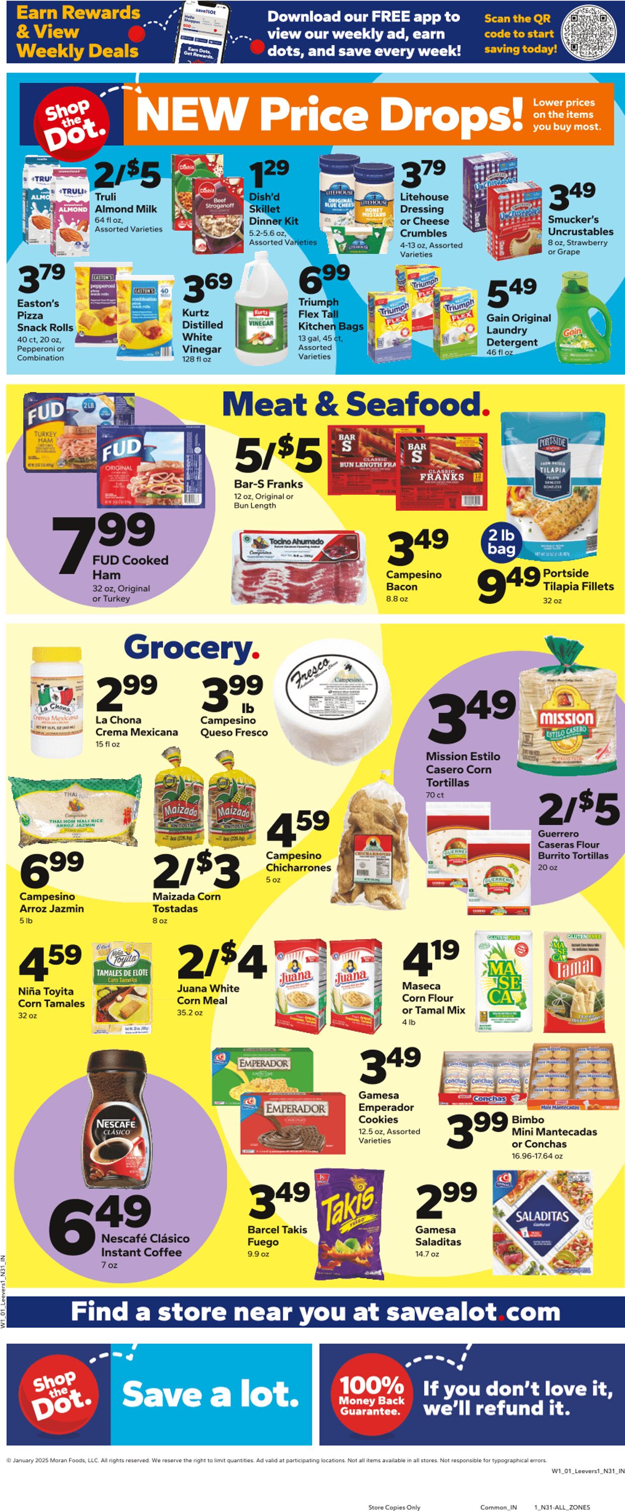 Weekly ad Save a Lot 01/01/2025 - 01/07/2025