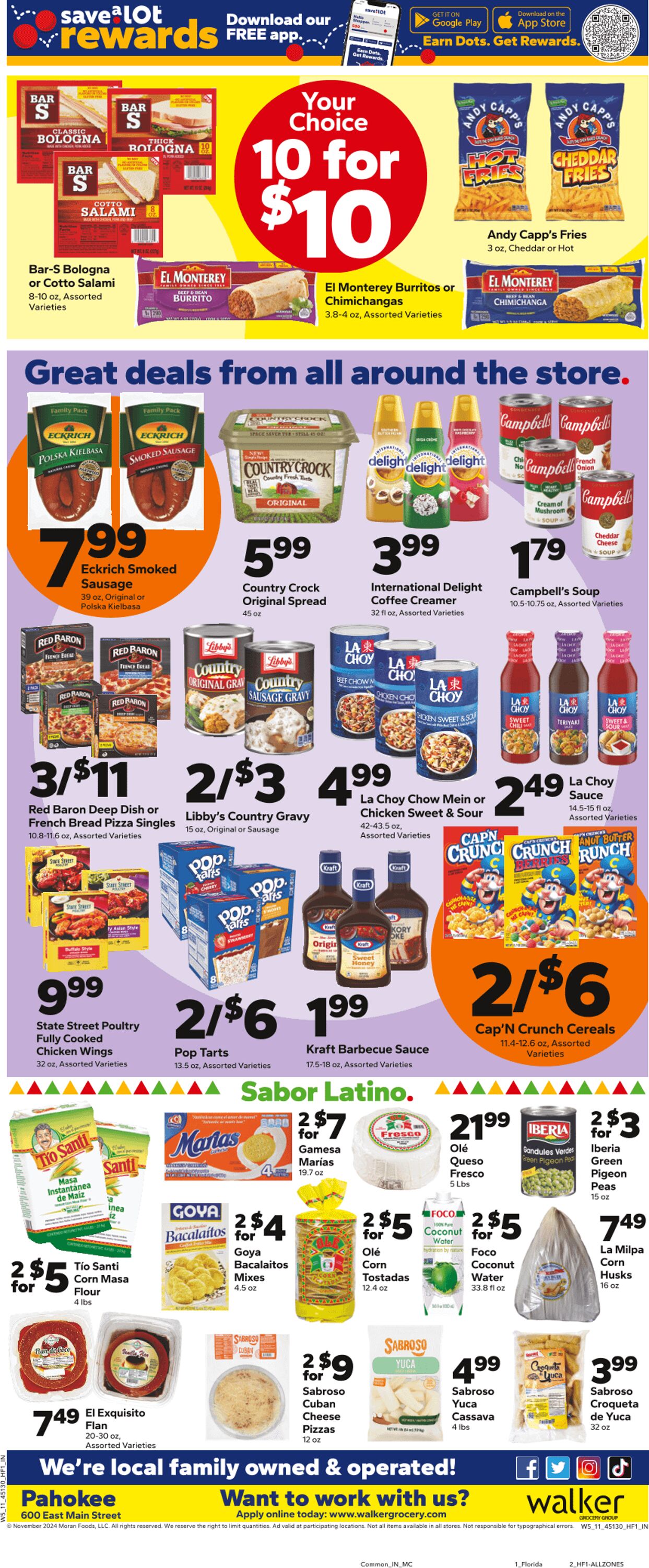 Weekly ad Save a Lot 11/29/2024 - 12/03/2024