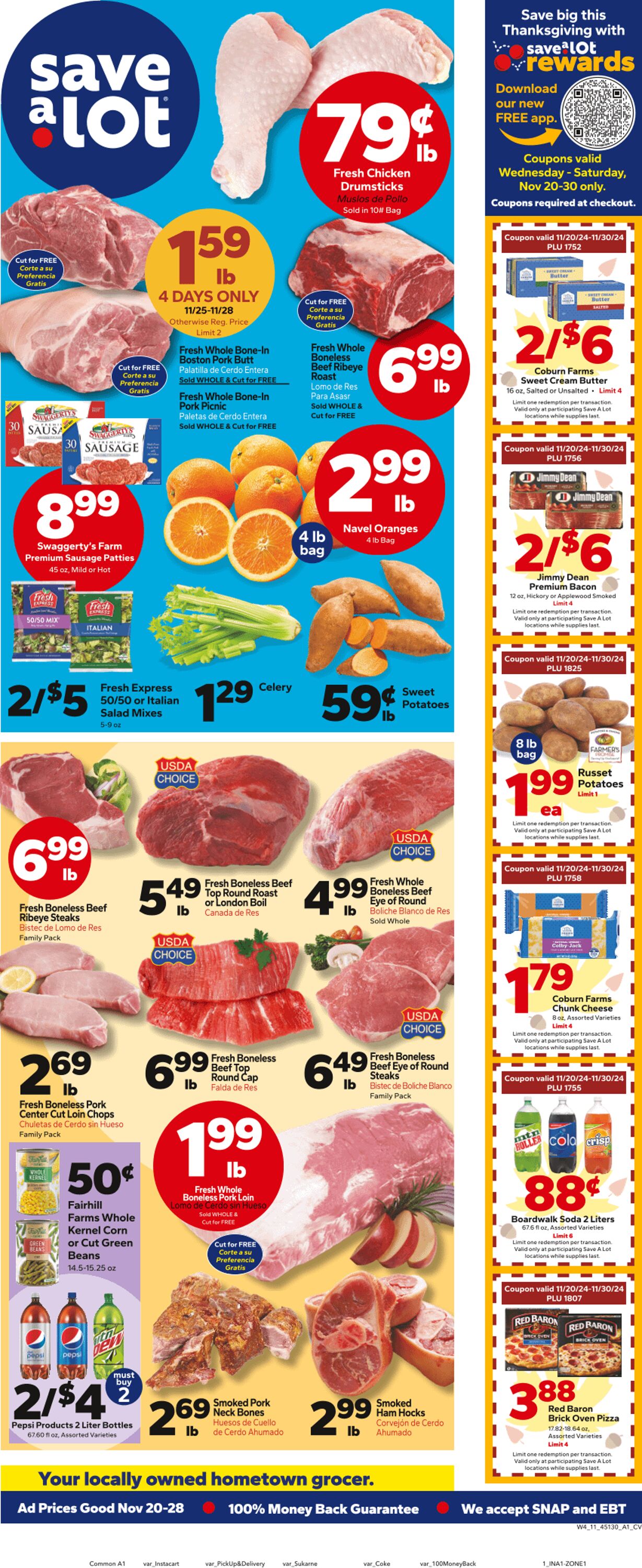 Weekly ad Save a Lot 11/20/2024 - 11/28/2024