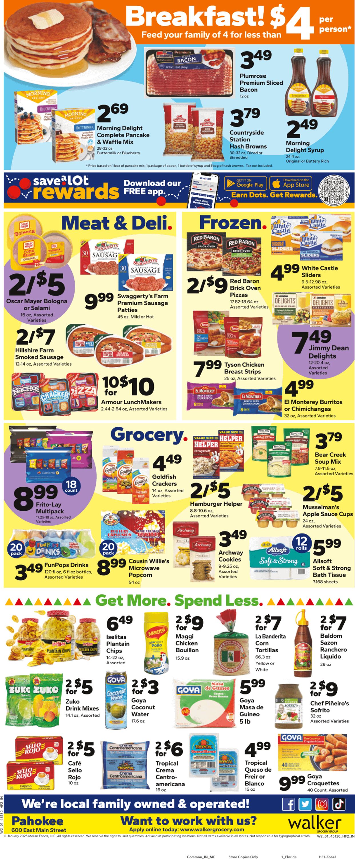 Weekly ad Save a Lot 01/08/2025 - 01/14/2025