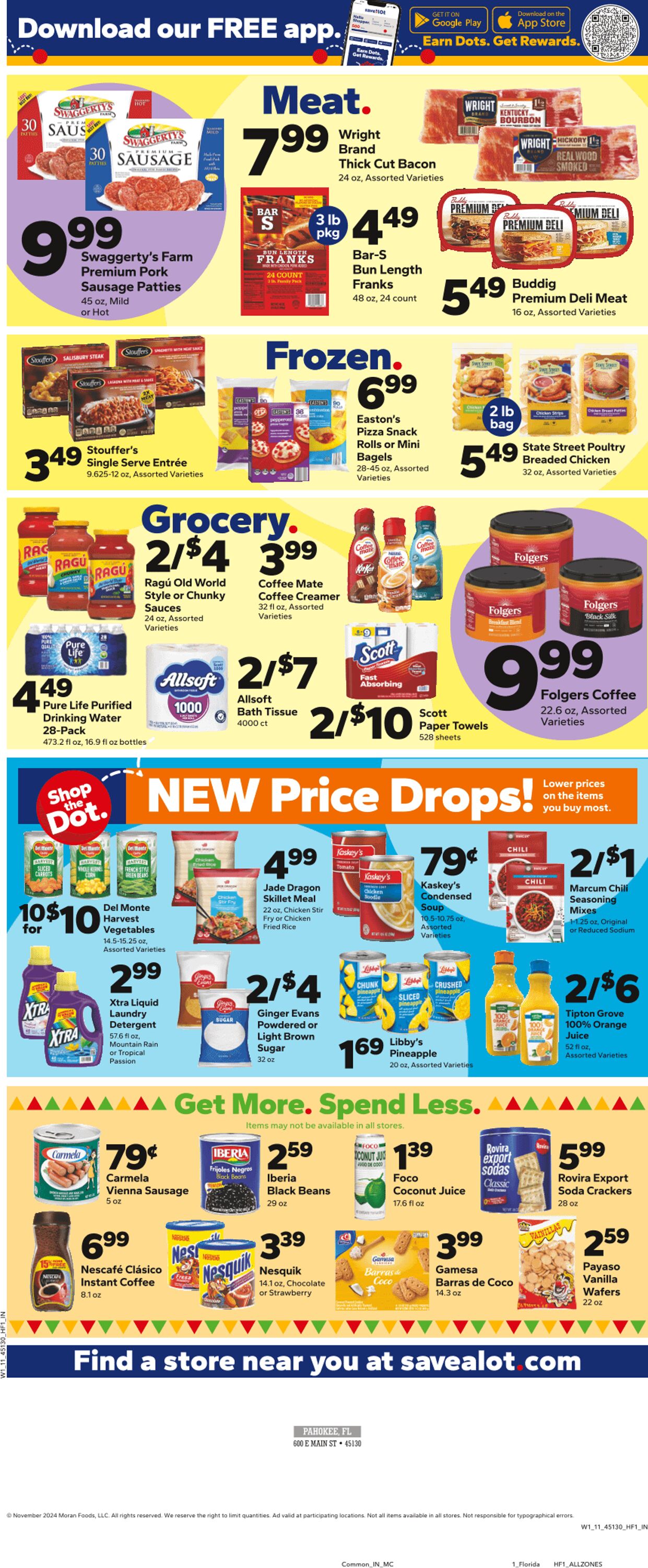 Weekly ad Save a Lot 10/30/2024 - 11/05/2024