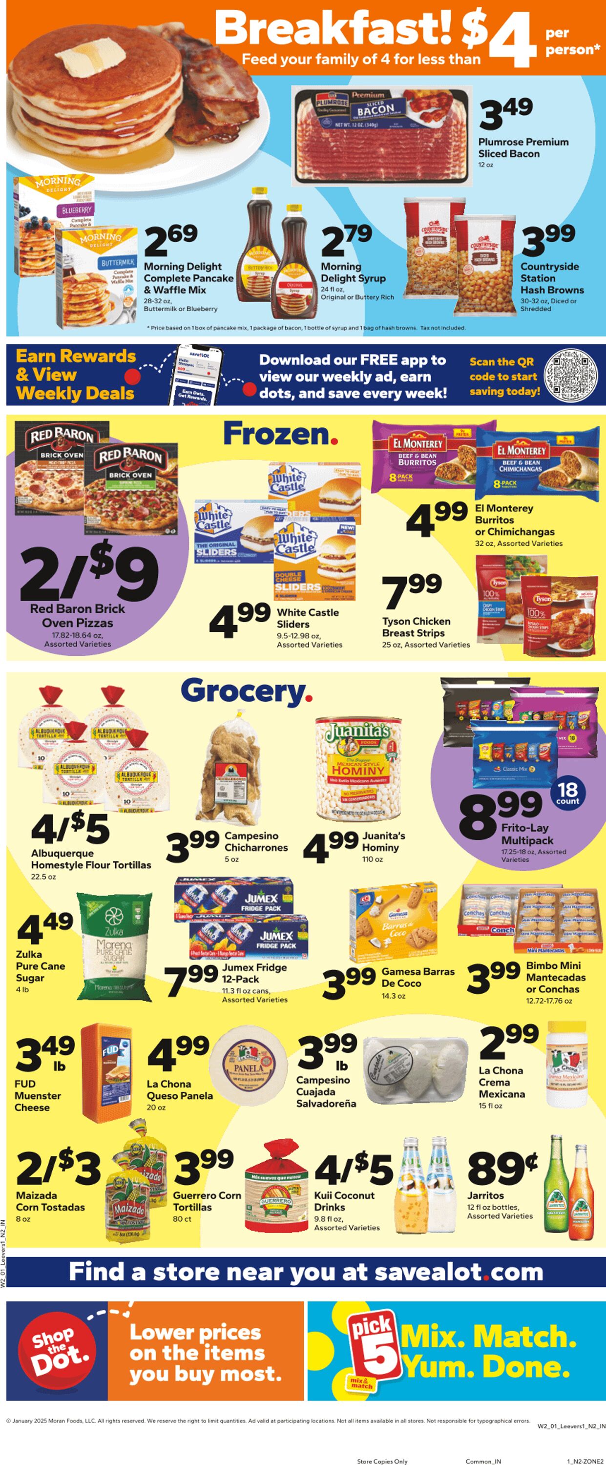 Weekly ad Save a Lot 01/08/2025 - 01/14/2025