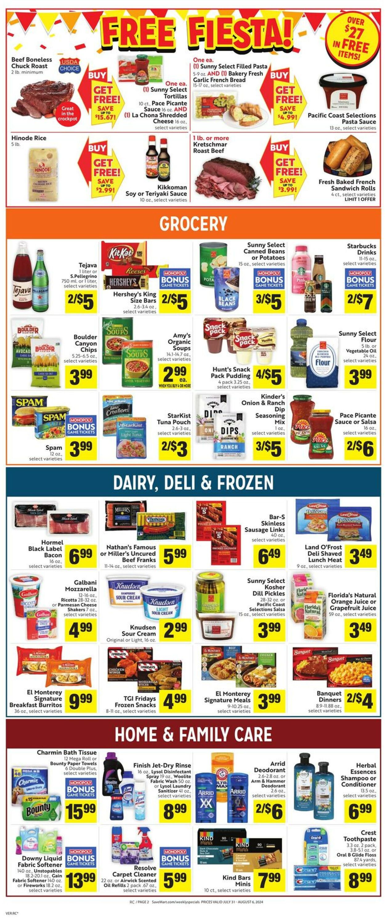 Weekly ad Save Mart 07/31/2024 - 08/06/2024