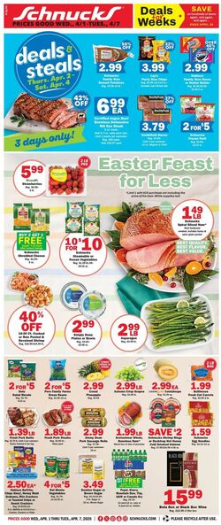 Weekly ad Schnucks 04/01/2026 - 04/07/2026