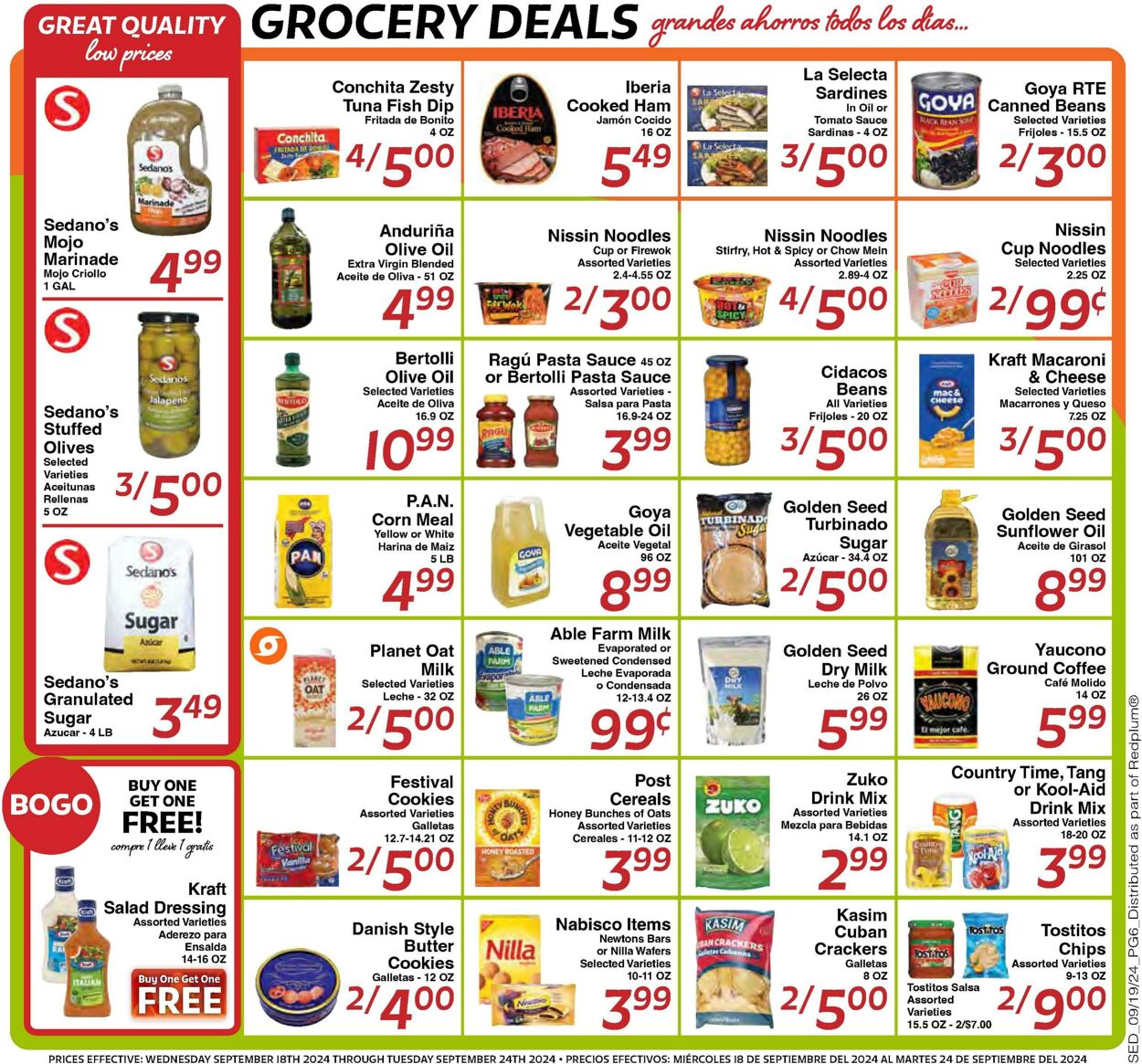 Weekly ad Sedano's 09/18/2024 - 09/24/2024