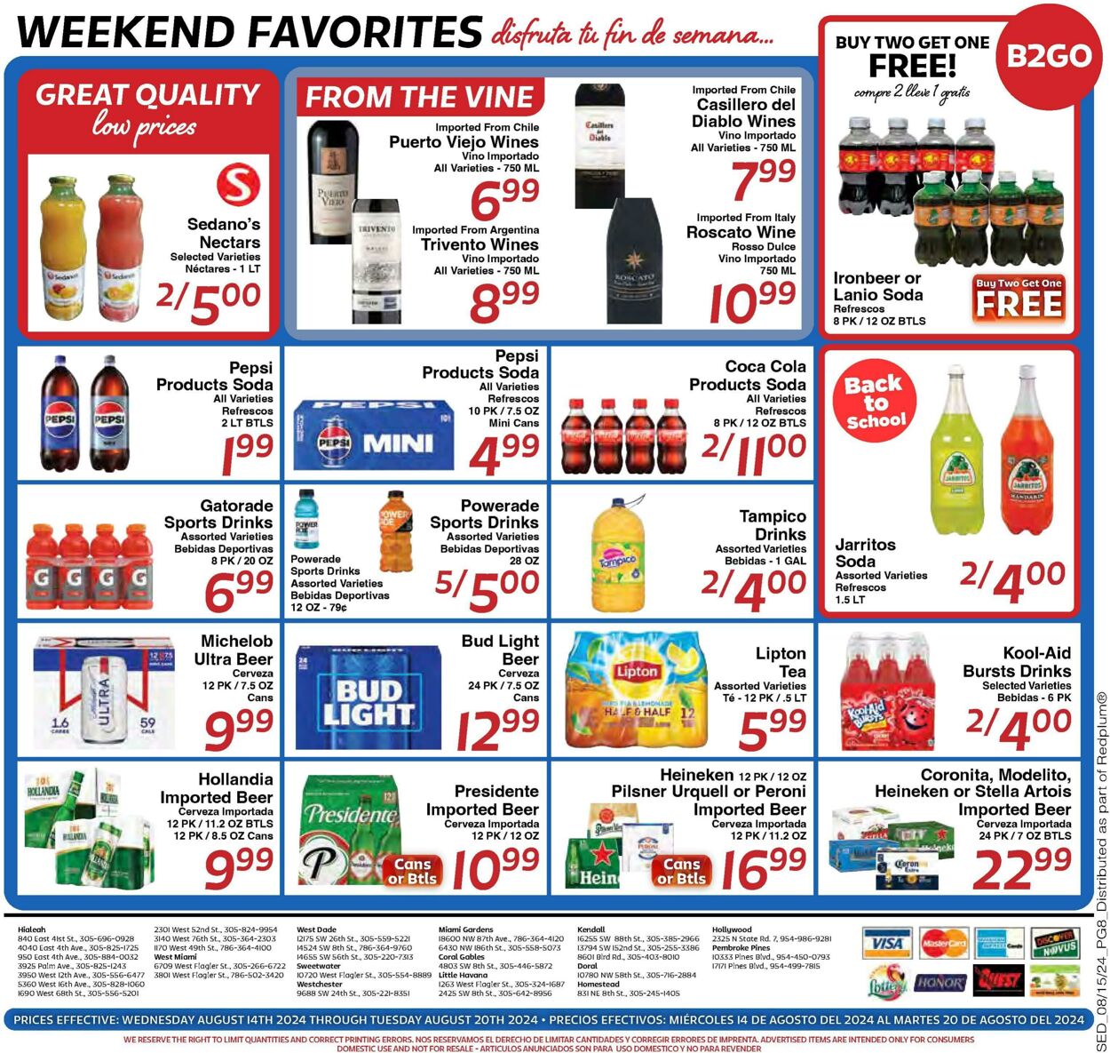 Weekly ad Sedano's 08/14/2024 - 08/20/2024