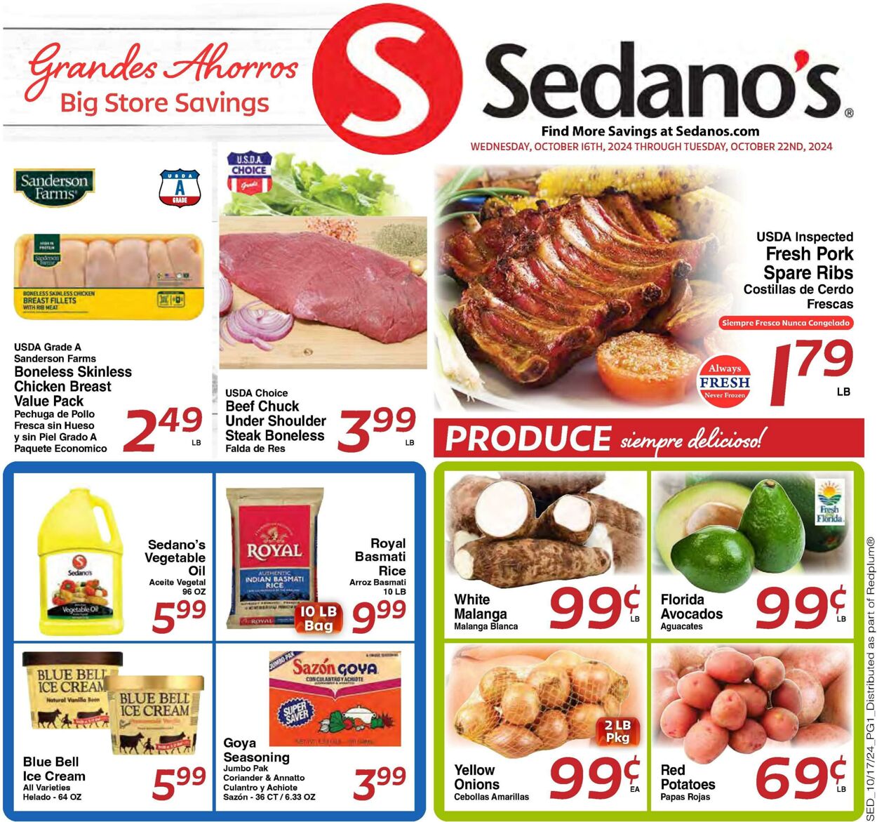 Weekly ad Sedano's 10/16/2024 - 10/22/2024