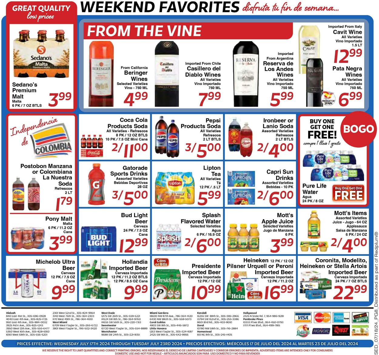 Weekly ad Sedano's 07/17/2024 - 07/23/2024