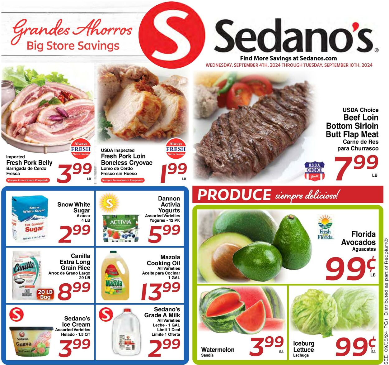 Weekly ad Sedano's 09/04/2024 - 09/10/2024