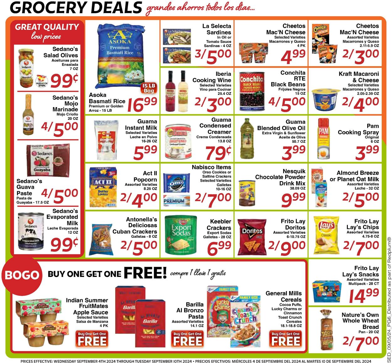 Weekly ad Sedano's 09/04/2024 - 09/10/2024