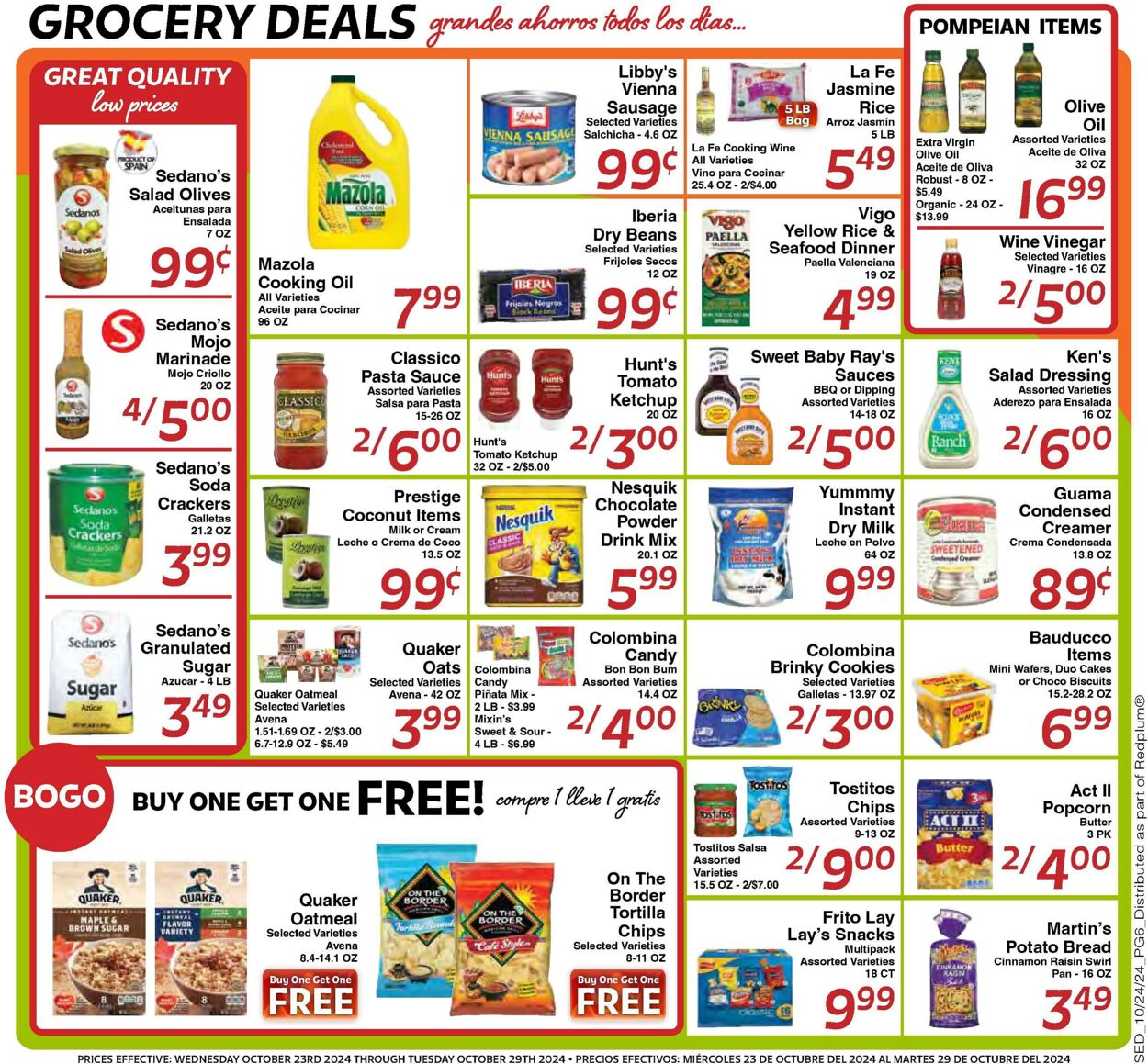 Weekly ad Sedano's 10/23/2024 - 10/29/2024