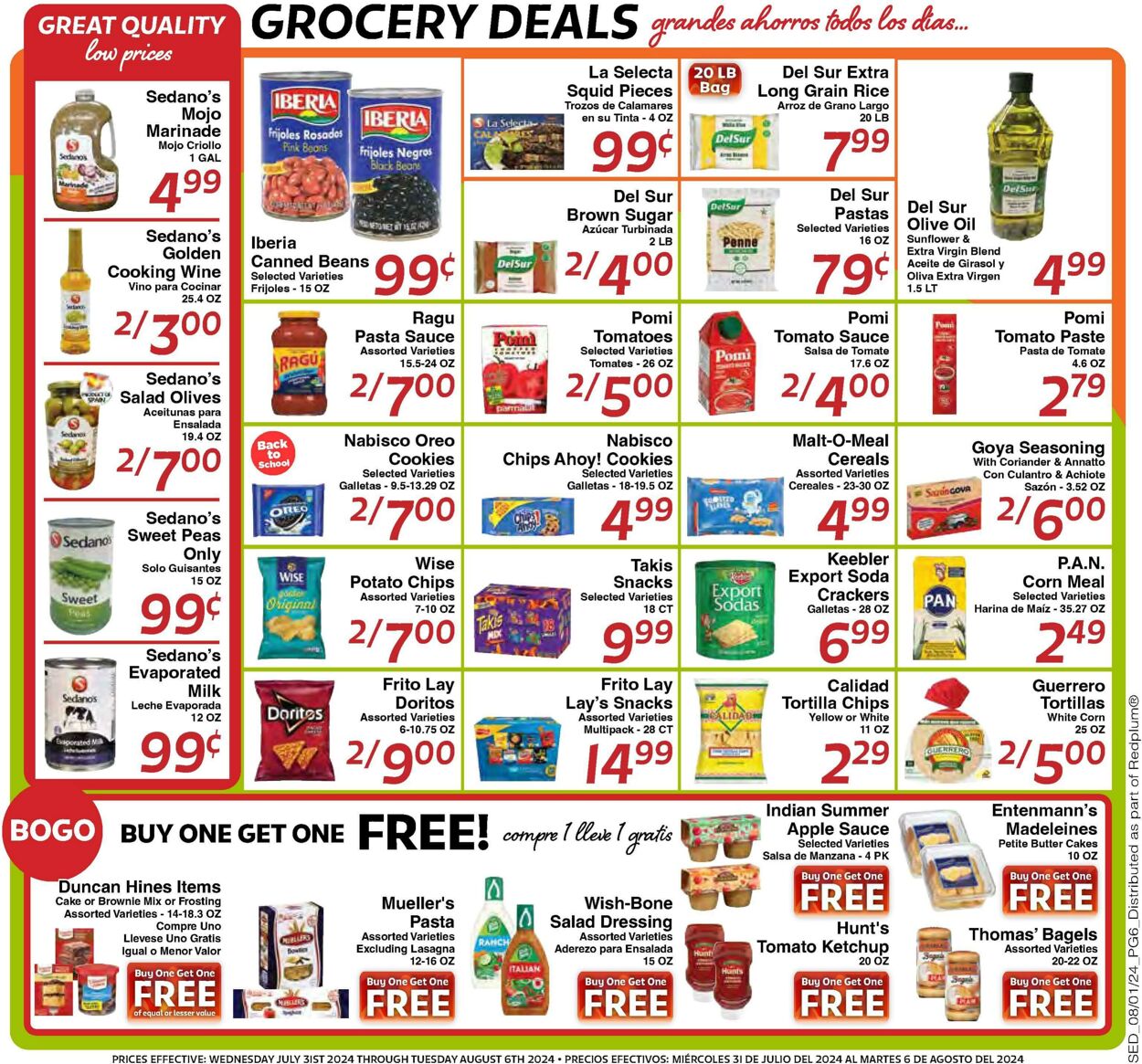 Weekly ad Sedano's 07/31/2024 - 08/06/2024