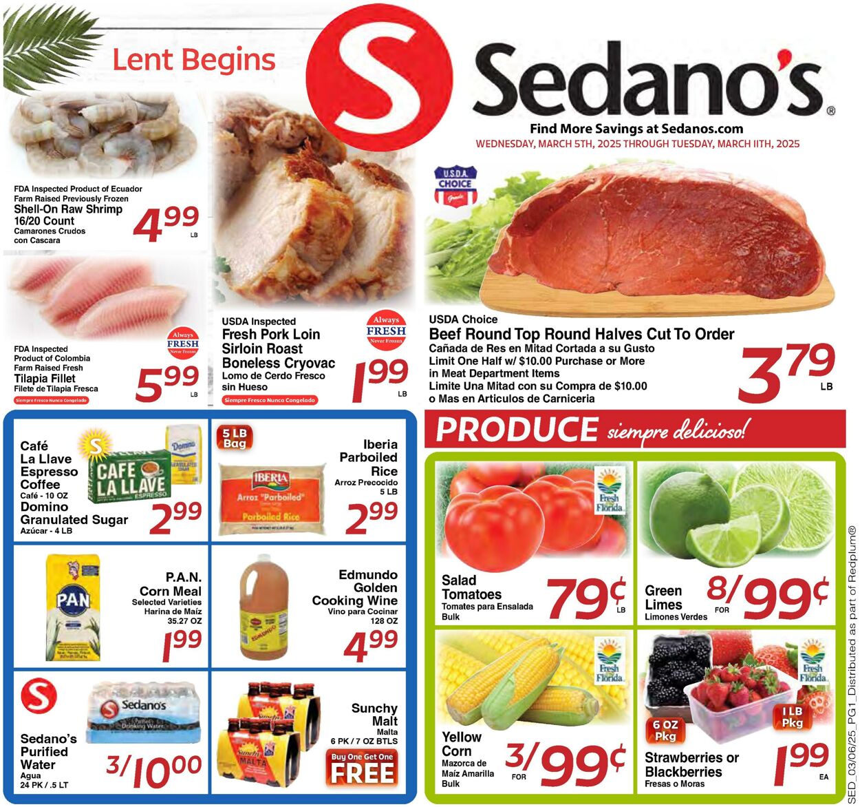 Sedano's Promotional weekly ads