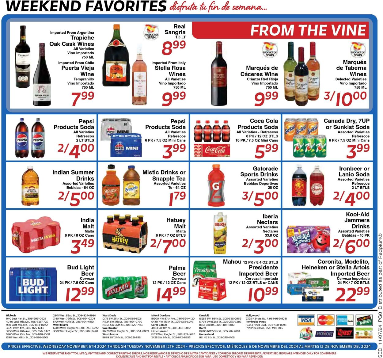 Weekly ad Sedano's 11/06/2024 - 11/12/2024