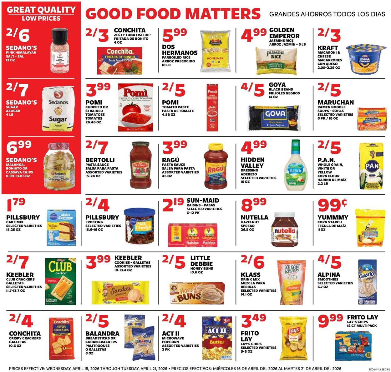 Weekly ad Sedano's 04/15/2026 - 04/21/2026